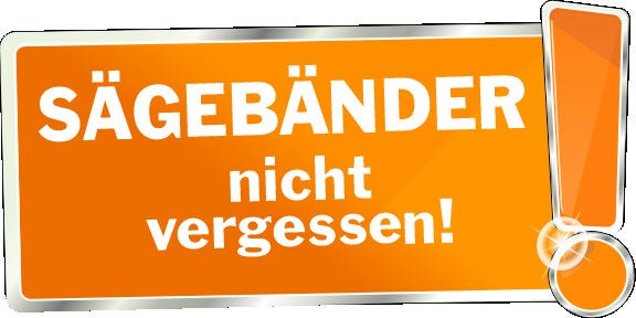 Bänder nicht vergessen